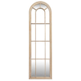 Washed Wood Tall Arched Window Mirror