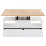 Lift Top Coffee Table with Wheels and 4 Drawers | Extendable Dining and Work Table