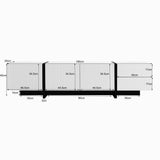 Large TV Unit 190cm with Storage | TV Cabinet with Doors and Drawers