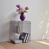 Scandinavian Metal Coffee Table with Storage | Minimalist Living Room Side Table