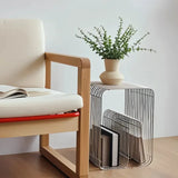 Scandinavian Metal Coffee Table with Storage | Minimalist Living Room Side Table