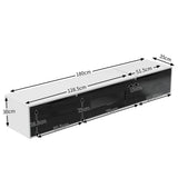 High Gloss TV Unit with Colour Changing LED Lights | Black and White TV Cabinet