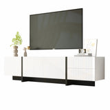 Large TV Unit 190cm with Storage | TV Cabinet with Doors and Drawers